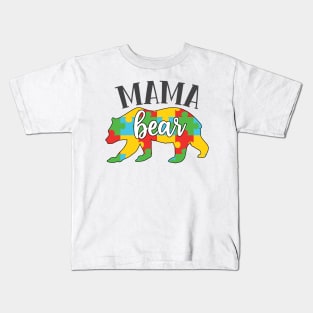 Mama Bear, Autism Awareness Kids T-Shirt